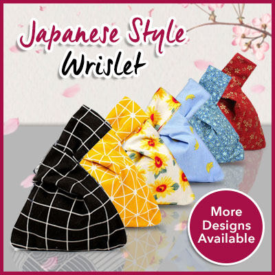 CNY Gift Japanese Wristlet Bag / Lunch Bag /  / Teacher Day Gift Idea / Drawstring Pouch / Knot Bag / Tote Bags / wristlet pouch / wristlet / Goodie bag / Gift Bag / Japanese style wristlet / Para Liv