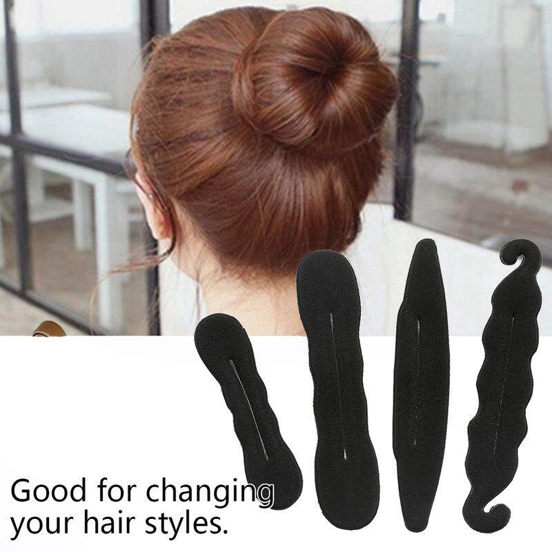Good for Changing Hair Style 4Psc Hair Bun Maker Suitable for All Hair Types Soft Hidden Under The Hair