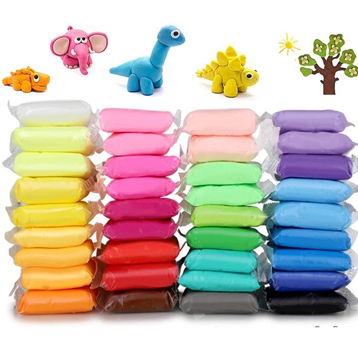【Fast Delivery】36 PCS Colorful Kids Modeling Light Soft Clay Air Dry Clay Studio Toy Bright Color No-Toxic Modeling Clay Creative DIY  Crafts as Xmas gift for kid