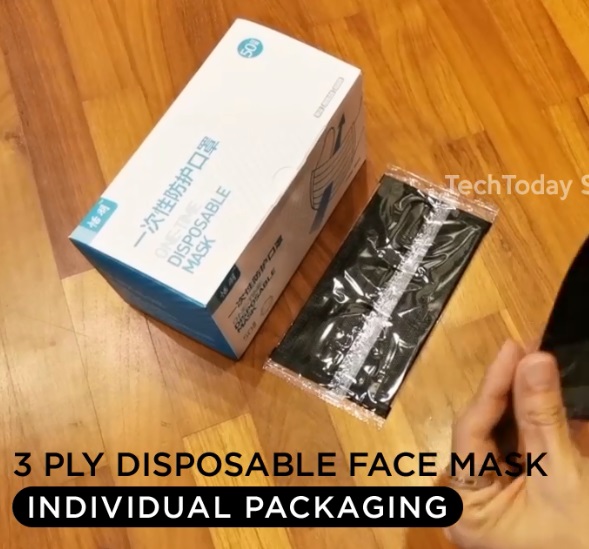 Disposable Mask 3 Ply (READY STOCK IN SINGAPORE) (Shipped in 12 hr) (Individual Pack) BEF ≤95%