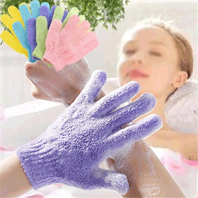 Bath For Peeling Exfoliating Mitt Glove For Shower Scrub Gloves Resistance Body Massage Sponge Wash Skin Moisturizing SPA Foam